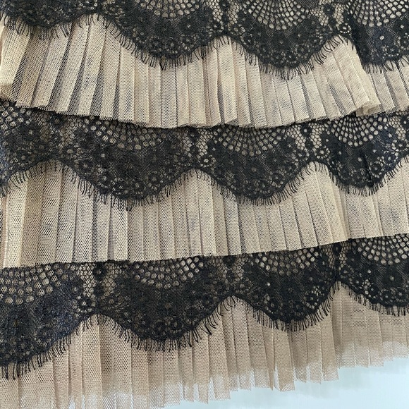 Xtaren Tulle and Lace Mini Skirt Size M Brown - Picture 3 of 4